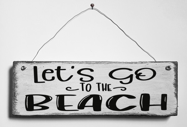 Türschild • Lets go to the Beach