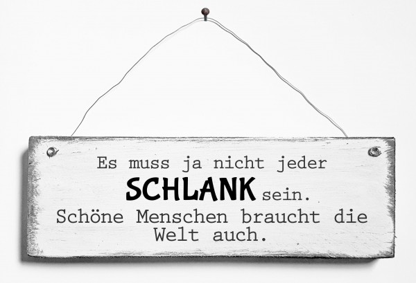 Türschild • Schön Schlank