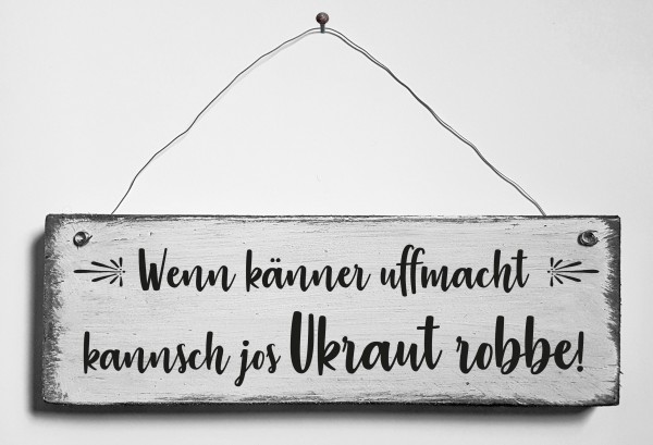 Türschild • Unkraut