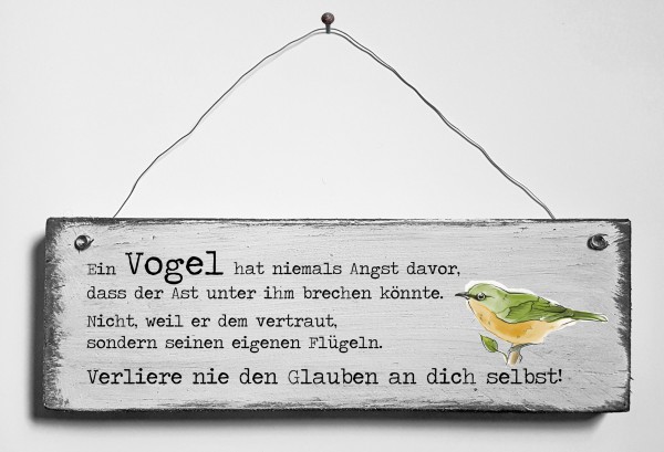 Türschild • Vogel Glaube
