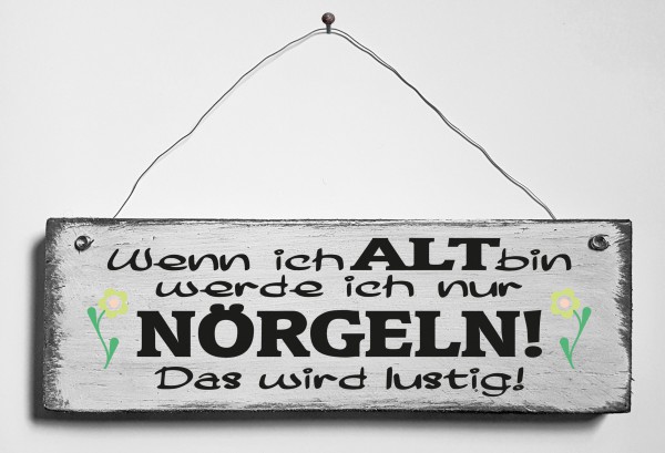 Türschild • Nur nörgeln