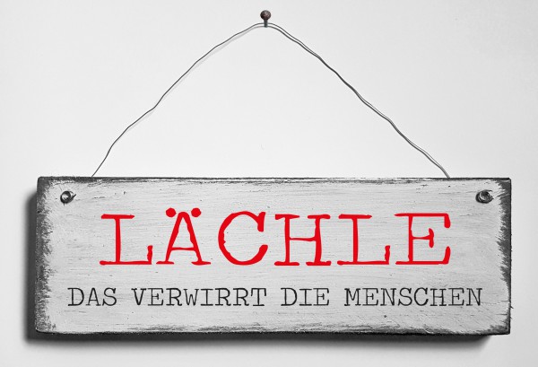 Türschild • Lächle