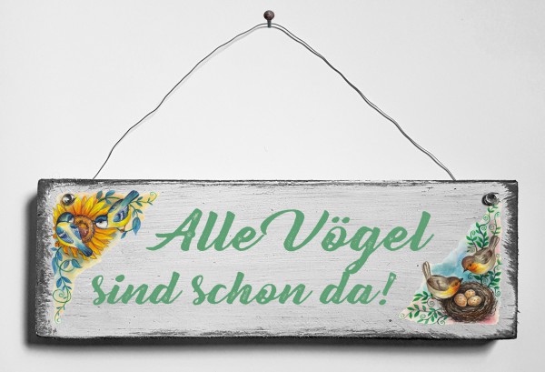 Türschild • Alle Vögel sind da