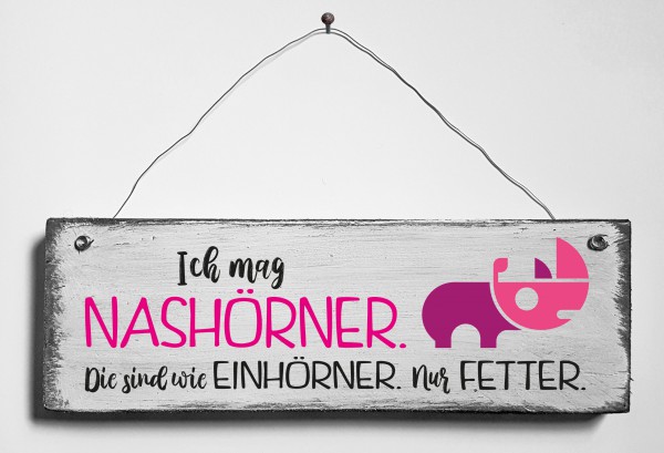 Türschild • Nashörner