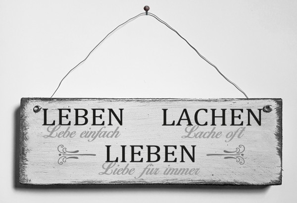 Türschild • Leben Lachen Lieben