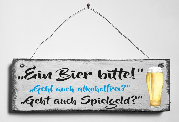 Türschild • Ein Bier bitte