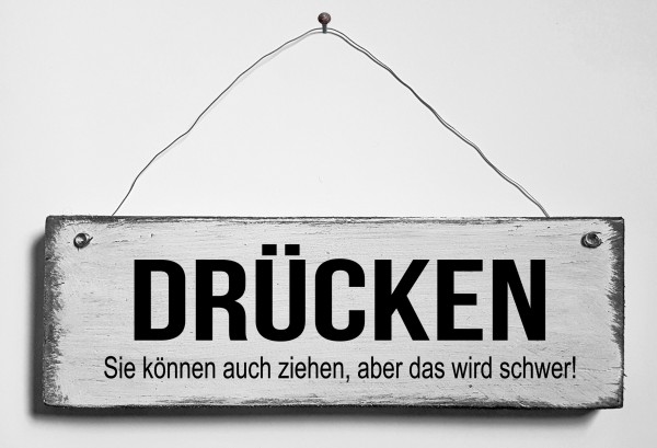 Türschild • Drücken