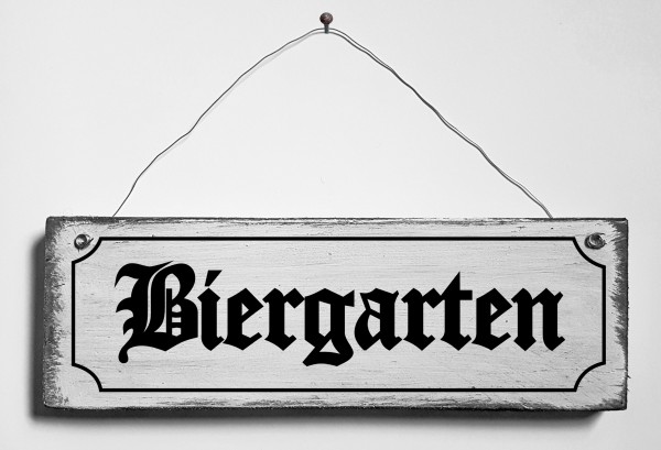 Türschild • Biergarten