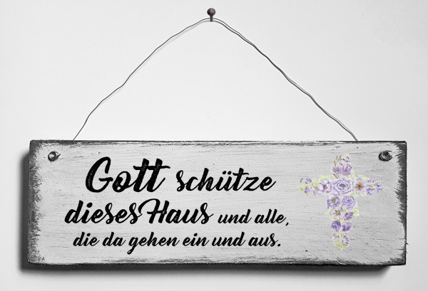 Türschild • Gotte schütze dieses Haus