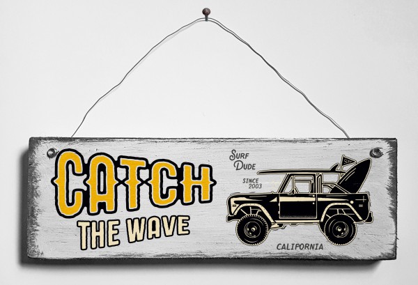 Türschild • Catch the wave