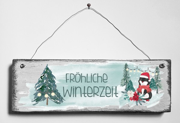 Türschild • Fröhliche Winterzeit