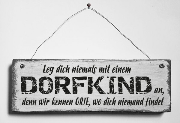 Türschild • Dorfkind I