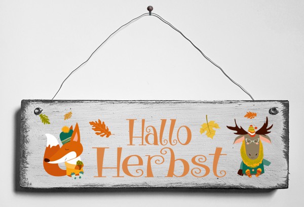 Türschild • Hallo Herbst