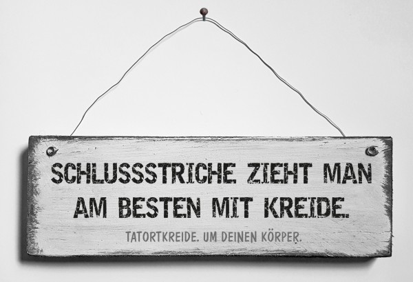 Türschild • Schlussstriche