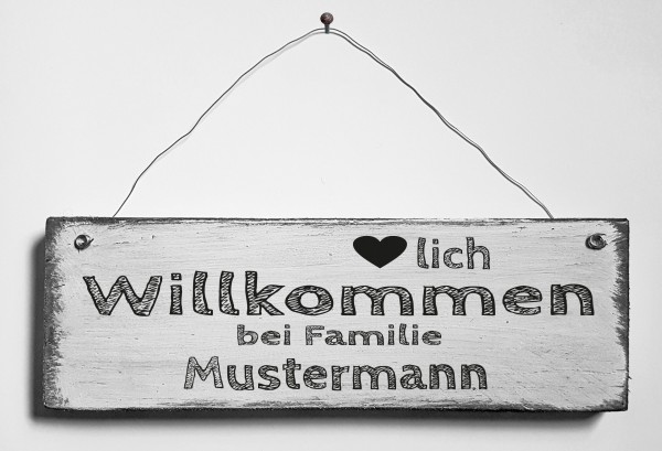 Türschild • Herzlich Willkommen I