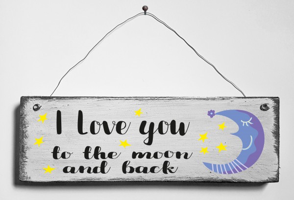 Türschild • I love you to the moon