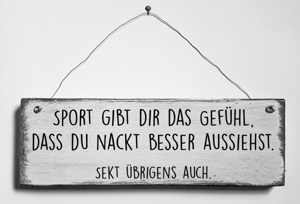 Türschild • Sport nackt besser aussehen