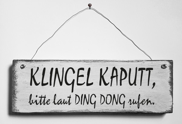 Türschild • Klingel kaputt