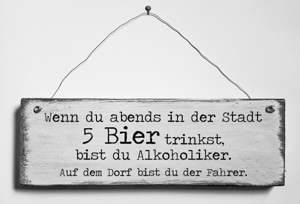 Türschild • 5 Bier Dorfkind