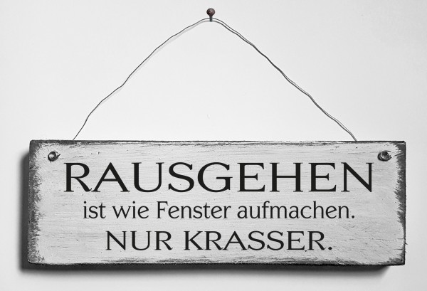 Türschild • Rausgehen