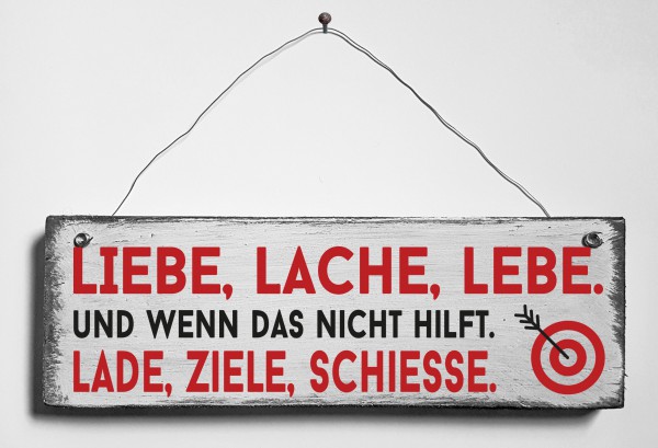 Türschild • Liebe Lache Lebe