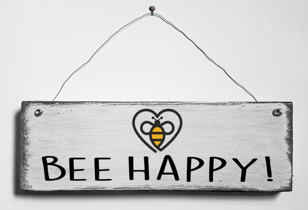 Türschild • Bee Happy 2
