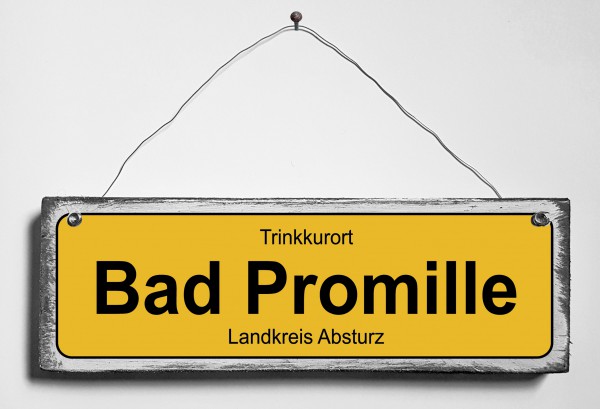 Türschild • Bad Promille