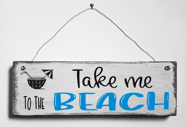 Türschild • Take me to the Beach